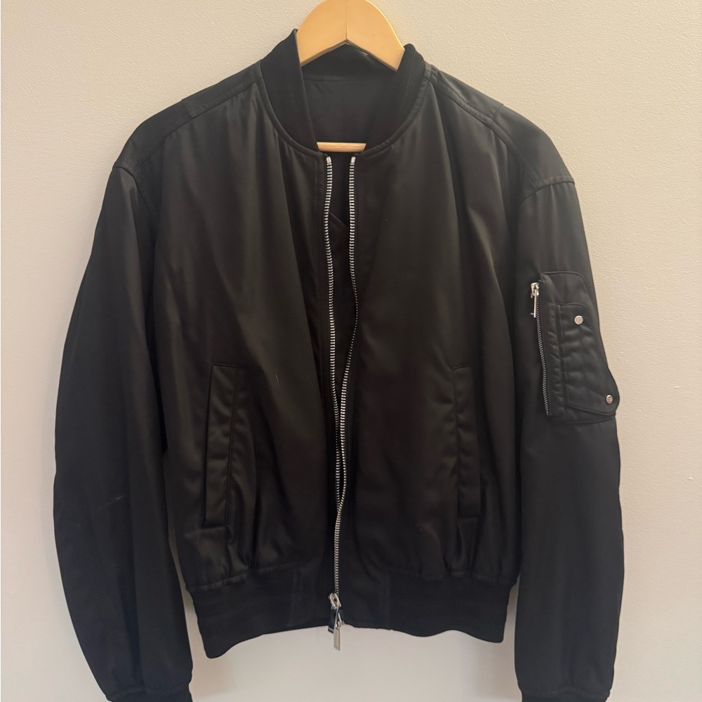 Dior Black Bomber Jacket with Ribbed Details